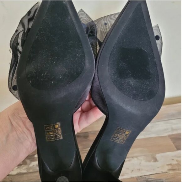 Free People Jeffrey Campbell NEW Rhinestone Bow Kitten Heels Black Shows size 9 - Picture 7 of 9